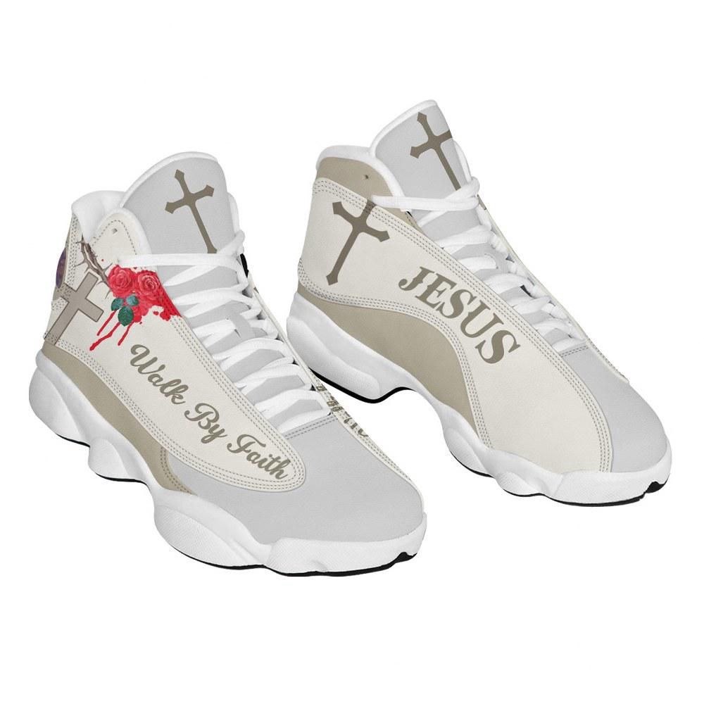 Walk By Faith Jesus Basketball Shoes For Men Women, Christian Basketball Shoes, Basketball Shoes 2024