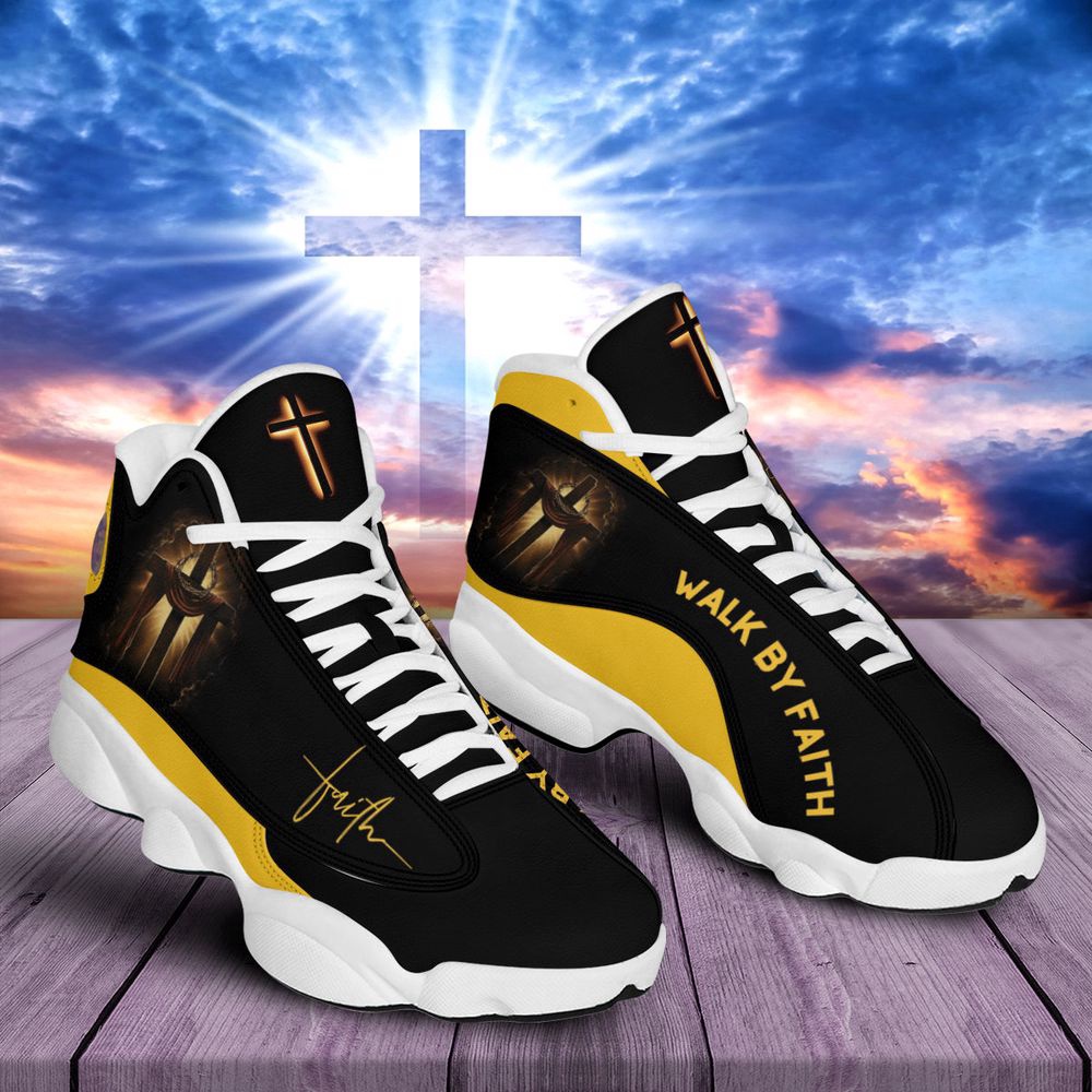 Walk By Faith Jesus Cross Basketball Shoes, Christian Basketball Shoes, Basketball Shoes 2024 Walk By Faith Jesus Cross Basketball Shoes, Christian Basketball Shoes, Basketball Shoes 2024