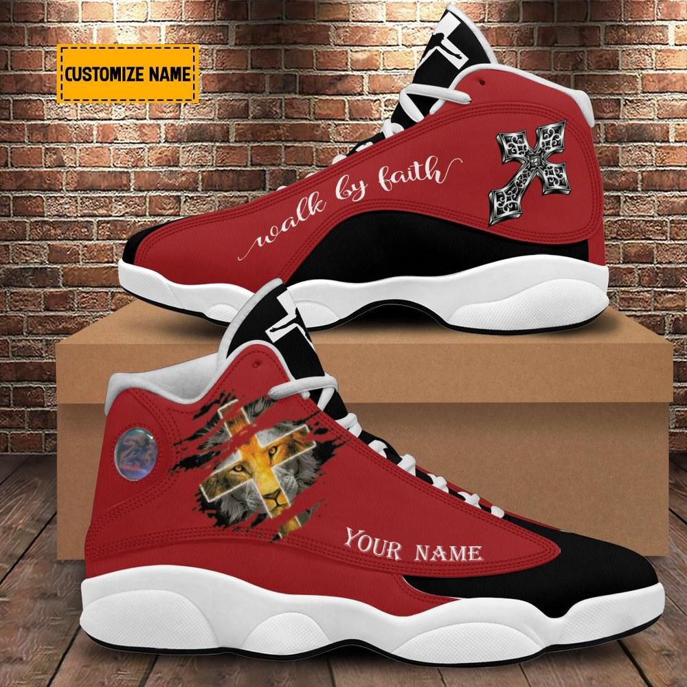 Walk By Faith Lion Of Judah Basketball Shoes For Men Women, Christian Basketball Shoes, Basketball Shoes 2024
