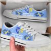 Watercolor Floral Low Top Shoes, Low Top Designer Shoes, Low Top Sneakers