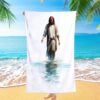 Water Of Life Jesus Beach Towel, Christian Beach Towel, Beach Towel