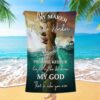 Way Maker Miracle Worker Promise Keeper Beach Towel, Christian Beach Towel, Beach Towel