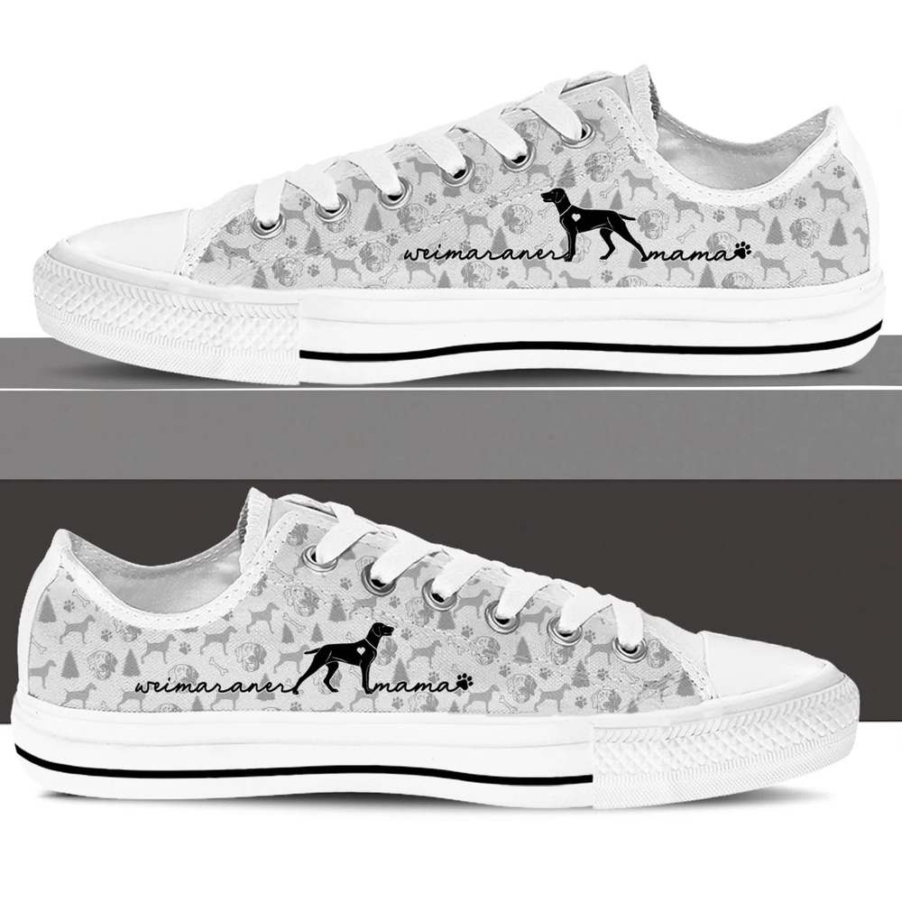 Weimaraner Low Top Shoes, Dog Memorial Gift, Designer Low Top Shoes, Low Top Sneakers