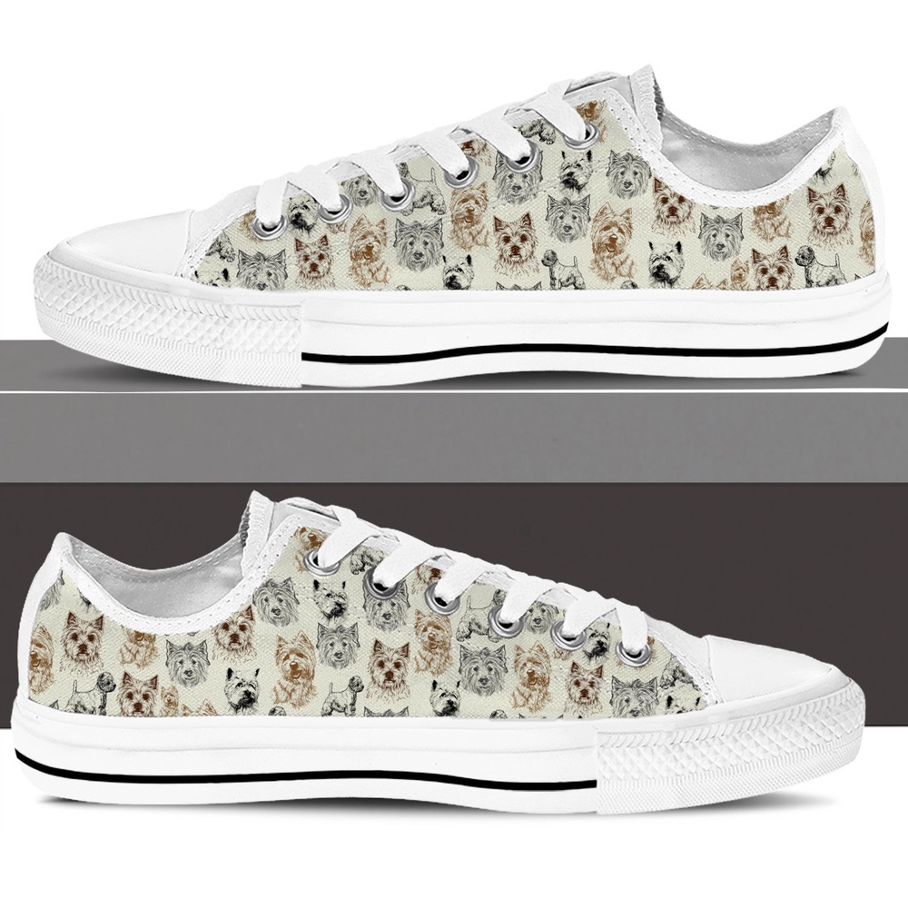 West Highland White Terrier Low Top Shoes, Sneaker For Dog Walking, Designer Low Top Shoes, Low Top Sneakers