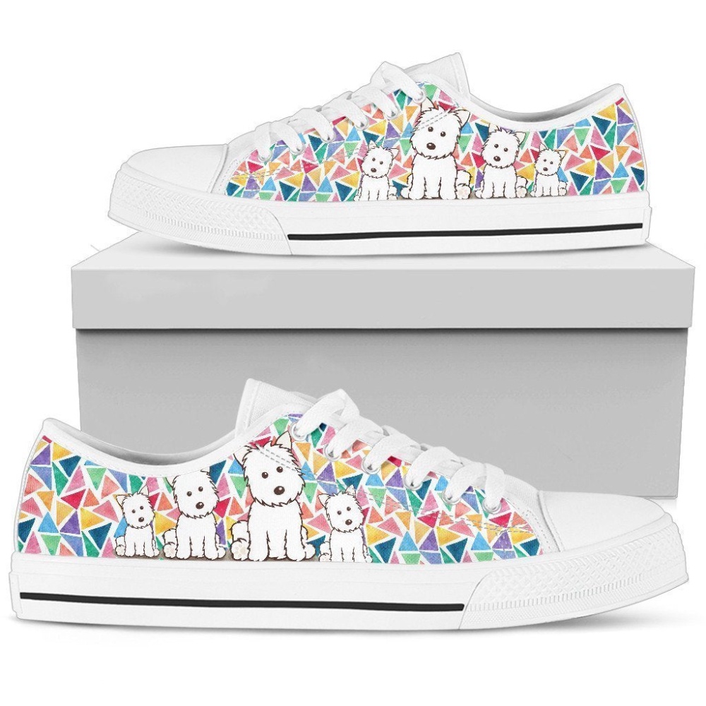 Westie Women’s Low Top Shoes, Designer Low Top Shoes, Low Top Sneakers