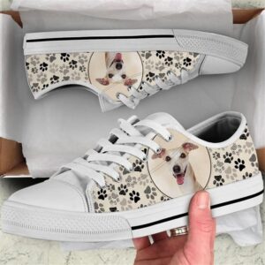 Whippet Dog Pattern Brown Canvas Low Top Shoes Low Top Shoes Mens Women Designer Low Top Shoes Low Top Sneakers 2 hs2ofd.jpg