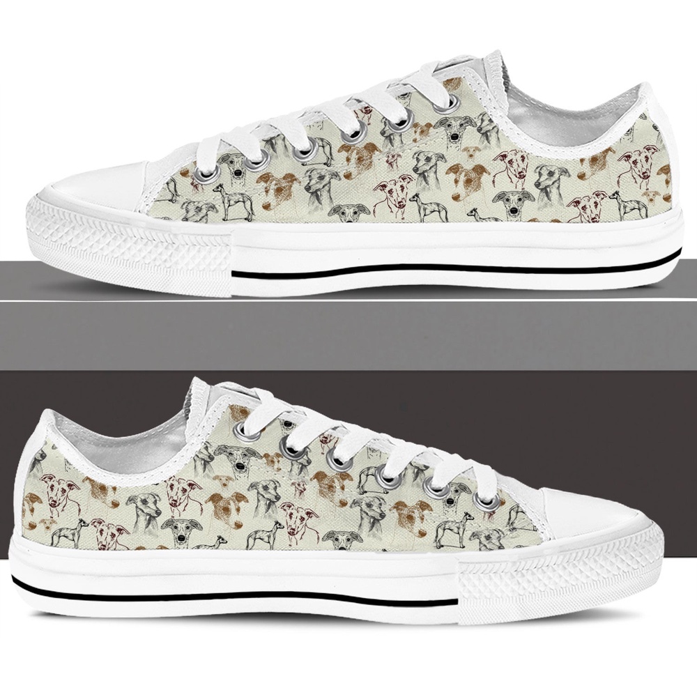 Whippet Low Top Shoes, Lowtop Casual Shoes Gift For Adults, Designer Low Top Shoes, Low Top Sneakers