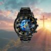 Wild About Jesus Christ Christian Faith God Leopard Hearts Watch, Christian Watch, Religious Watches, Jesus Watch