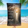 You Are The Light Lighthouse Hand of God Beach Towel, Christian Beach Towel, Beach Towel