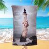 You Are The Light Candle Beach Towel, Christian Beach Towel, Beach Towel