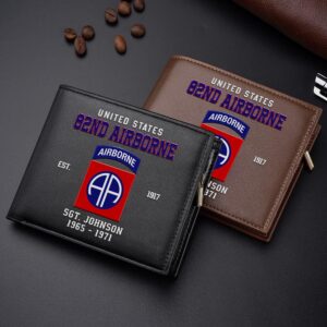 82nd Airborne Military Men Wallet Custom Name&hellip;