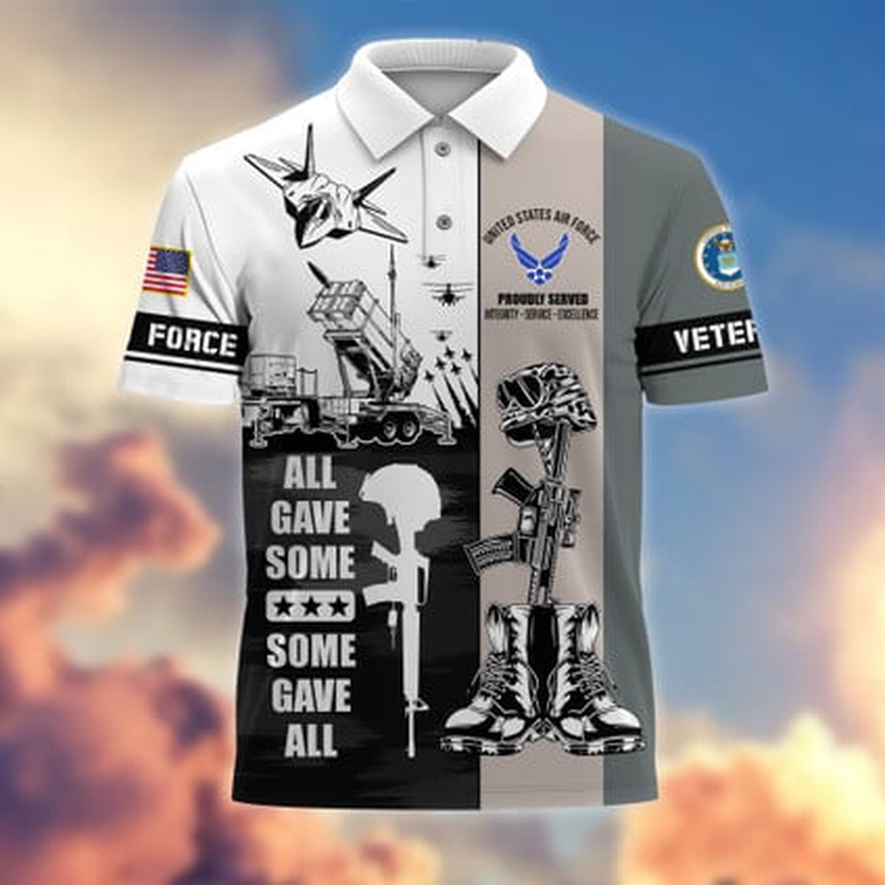 Air Force Veteran Polo Shirt, All Gave Some Some Gave All US Air Force Veterans Polo Shirt