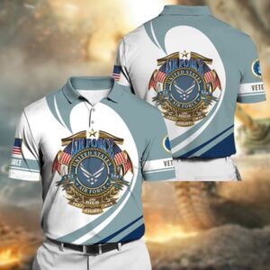 Air Force Veteran Polo Shirt, Premium Proudly&hellip;
