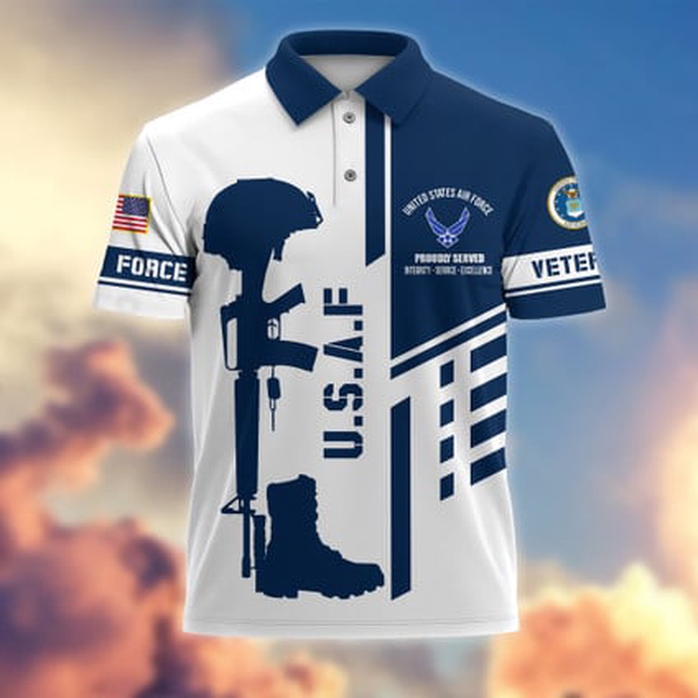 Air Force Veteran Polo Shirt, Proudly Served US Air Force Veterans Polo Shirts