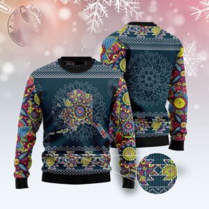 Alaska Blue Mandala Ugly Christmas Sweater, Christmas&hellip;