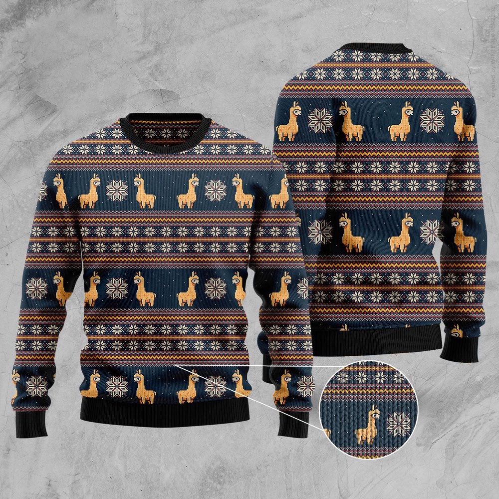 Amazing Llama Ugly Christmas Sweater, Christmas Sweater, Ugly Sweater, Funny Xmas Sweaters
