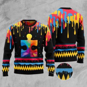 Autism Colorful Beauty Ugly Christmas Sweater, Christmas&hellip;