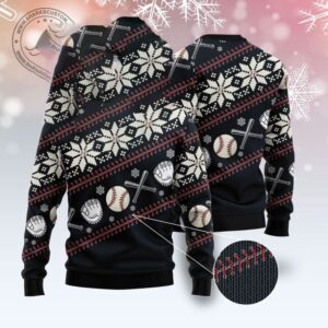 Baseball Christmas Ugly Christmas Sweater, Christmas Sweater,&hellip;