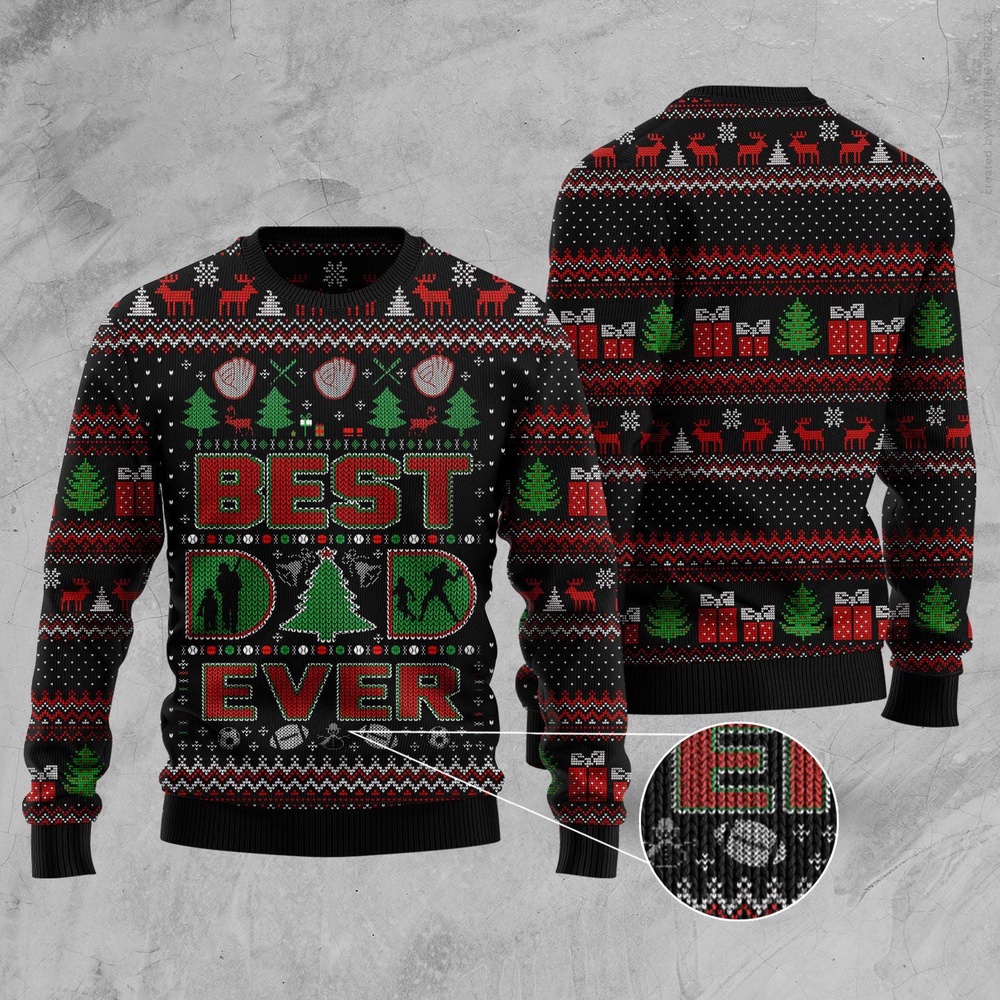 Best Dad Ever Ugly Christmas Sweater, Christmas Sweater, Ugly Sweater, Funny Xmas Sweaters