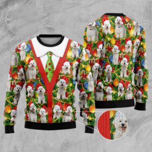 Bichon Xmas Pine Ugly Christmas Sweater, Christmas&hellip;