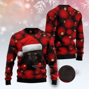 Black Cat Christmas Ugly Christmas Sweater, Christmas&hellip;