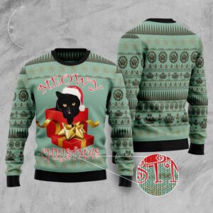 Black Cat Gift Ugly Christmas Sweater, Christmas&hellip;