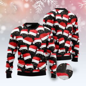 Black Cat Group Ugly Christmas Sweater, Christmas&hellip;