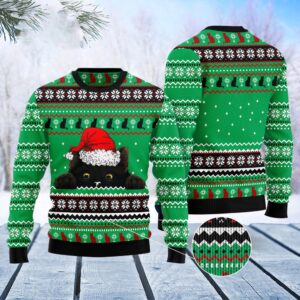 Black Cat Hide Ugly Christmas Sweater, Christmas&hellip;