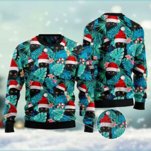 Black Cat Ugly Christmas Sweater, Christmas Cat&hellip;