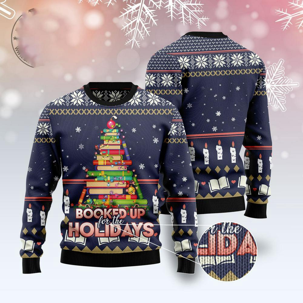 Book Christmas Tree Ugly Christmas Sweater, Xmas Tree Sweater, Christmas Sweater