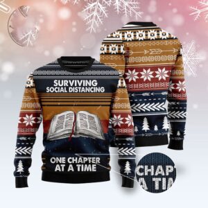 Book Retro Vintage Ugly Christmas Sweater, Christmas&hellip;