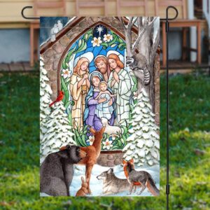 Brick Painting Wild Animals Christmas Garden FlagXmas,&hellip;