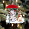 Bull Terrier-Dogs give gifts Hanging Ornament, Christmas Ornament, Dog Ornament, Xmas Dog Ornaments