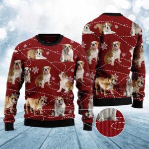 Bulldog Xmas Ugly Christmas Sweater, Dog Ugly&hellip;