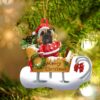 Bulldog-Dogs give gifts Hanging Ornament, Christmas Ornament, Dog Ornament, Xmas Dog Ornaments