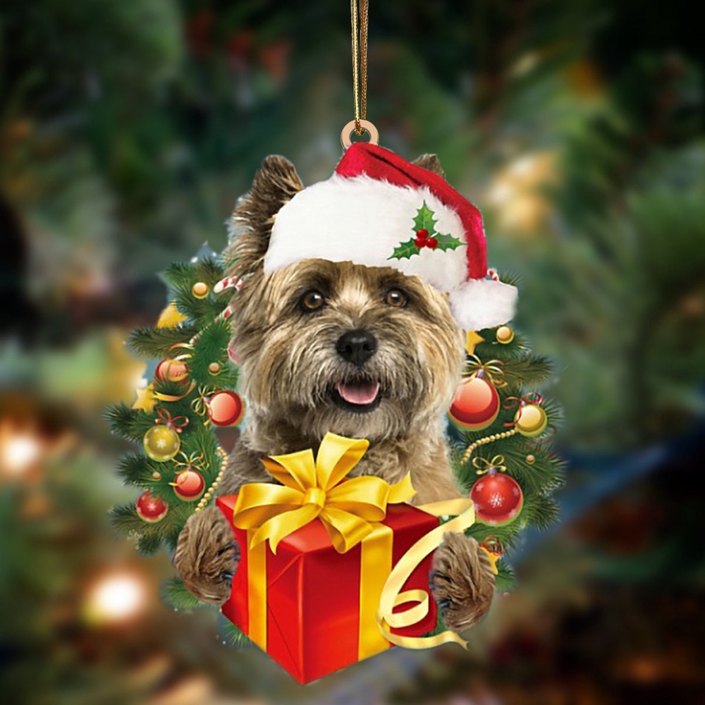 Cairn Terrier-Dogs give gifts Hanging Ornament, Christmas Ornament, Dog Ornament, Xmas Dog Ornaments