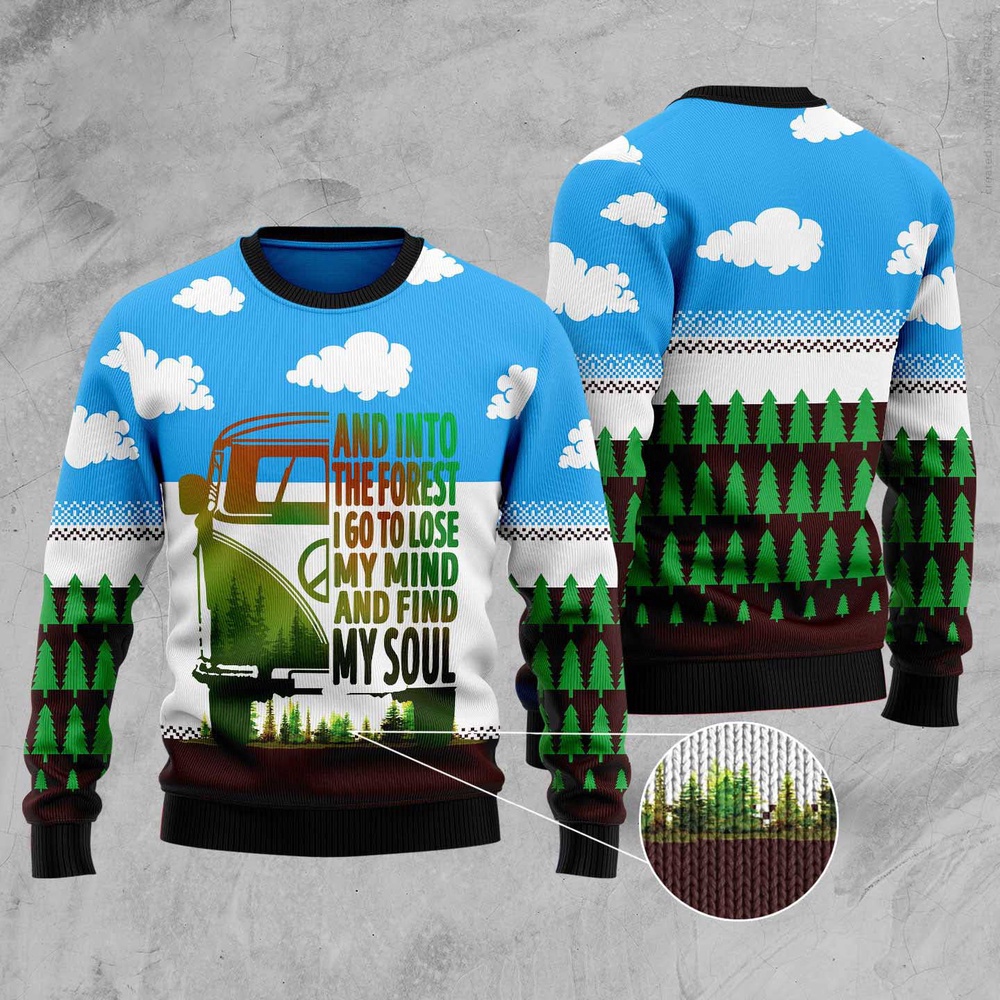Camping Forest My Soul Ugly Christmas Sweater, Christmas Sweater, Ugly Sweater, Funny Xmas Sweaters