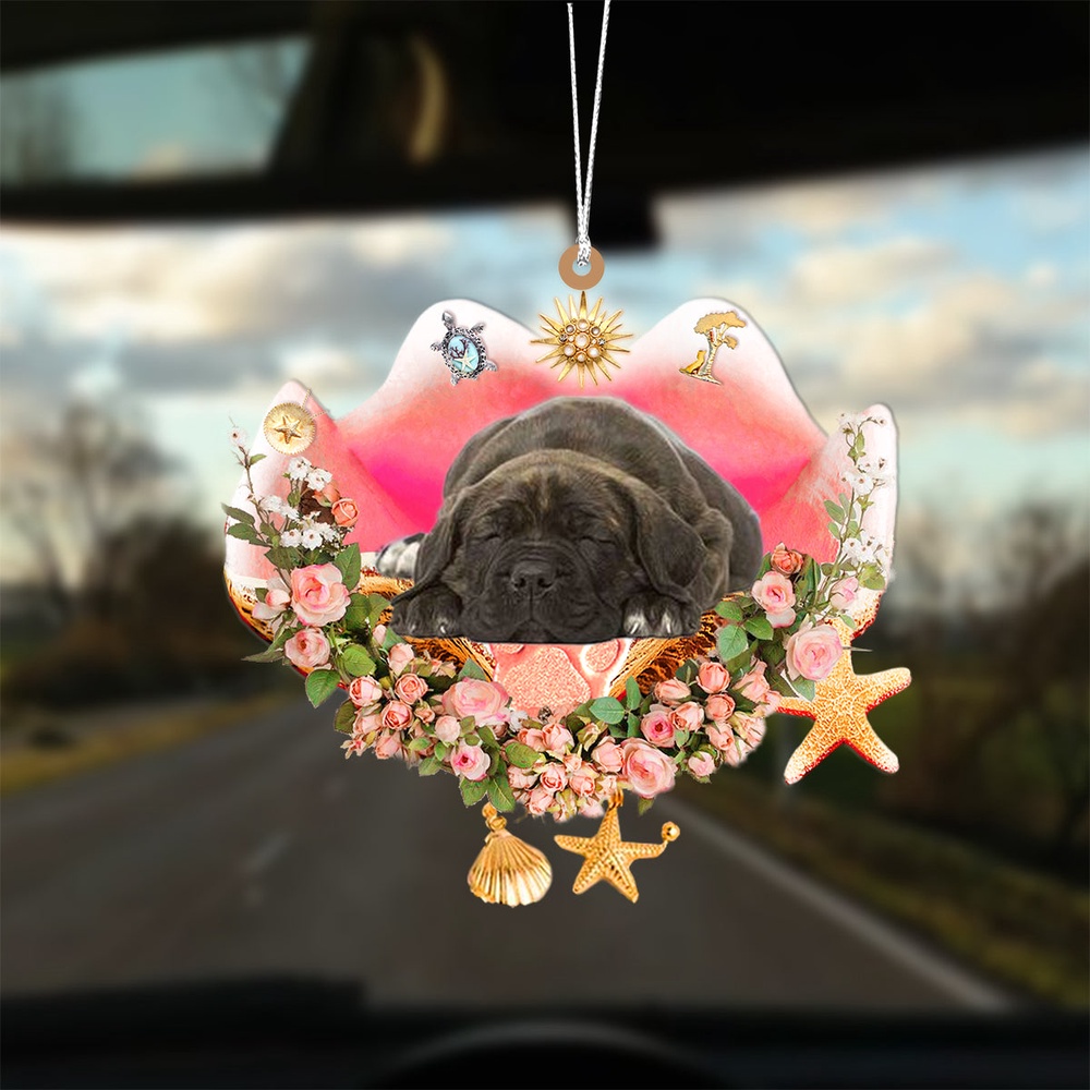 Cane Corso Sleeping In The Seashell Ornament, Christmas Ornament, Dog Ornament, Xmas Dog Ornaments