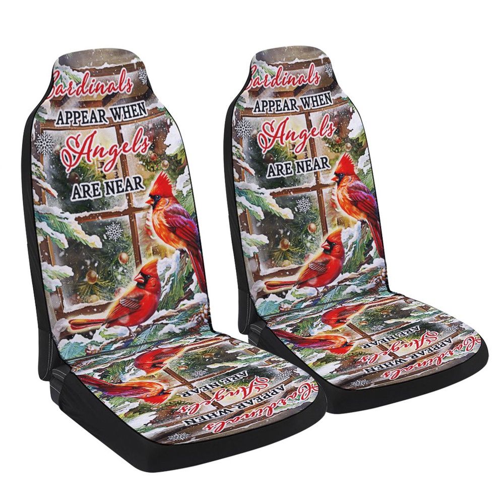 Cardinal Christmas Cardinals Appear When Angels Are Near Seat Cover Cars, Christmas Car Seat Cover, Car Seat Cover Cardinal Christmas Cardinals Appear When Angels Are Near Seat Cover Cars, Christmas Car Seat Cover, Car Seat Cover