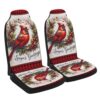 Cardinal Merry Christmas Seat Cover Cars, Christmas Car Seat Cover, Car Seat Cover