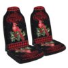 Cardinal Christmas Wreath Seat Cover Cars, Christmas Car Seat Cover, Car Seat Cover