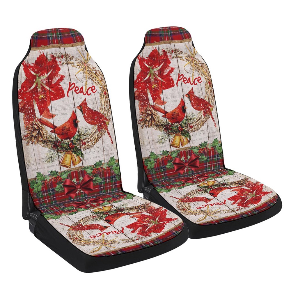 Cardinal Peace Christmas Seat Cover Cars, Christmas Car Seat Cover, Car Seat Cover