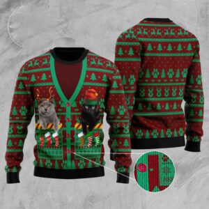 Cat Pocket Xmas Ugly Christmas Sweater, Christmas&hellip;
