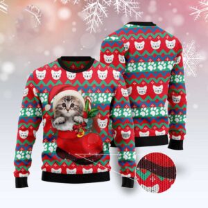 Cat Socks Ugly Christmas Sweater, Christmas Cat&hellip;