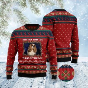 Cavalier King Charles Spaniel Dna Ugly Christmas&hellip;