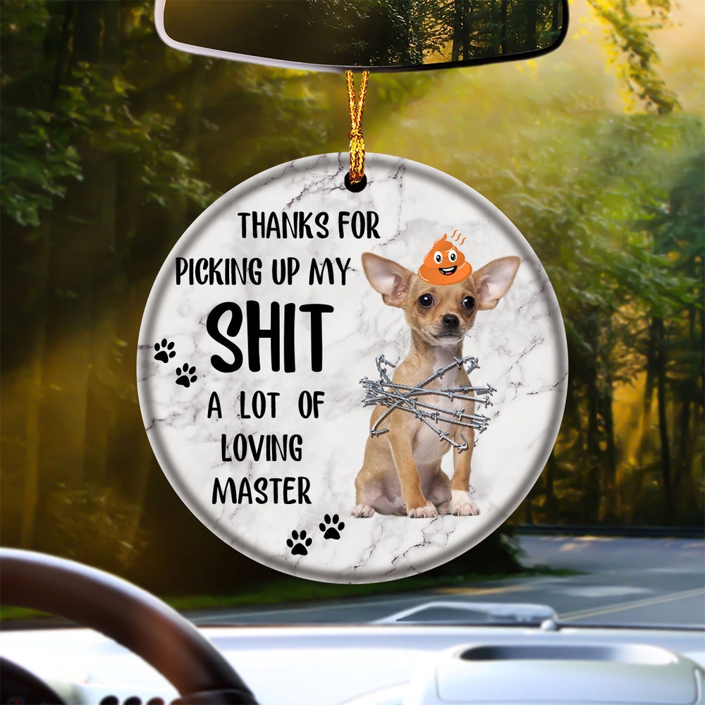 Chihuahua2 A Lot Of Loving Master Ornament, Christmas Ornament, Dog Ornament, Xmas Dog Ornaments
