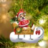 Chihuahua2 Happy Valentine’s Day Ornament, Christmas Ornament, Dog Ornament, Xmas Dog Ornaments