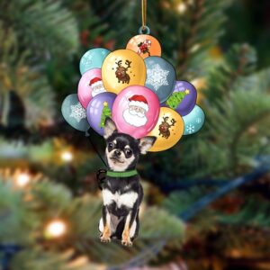 Chihuahua 3 With Balloons Christmas Ornament, Christmas&hellip;