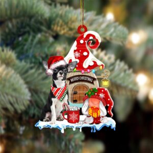 Chihuahua With Mushroom House Christmas Ornament, Christmas&hellip;