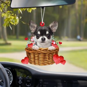 Chihuahua With Rose & Heart Ornament, Christmas&hellip;